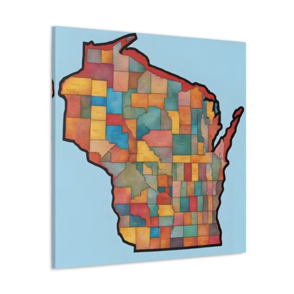Wisconsin Canvas Gallery Wraps &#8211; Wisconsin Office Bedroom Living Room Wall Decor Home Canvas Art &#8211; Housewarming Gifts &#8211; WI New Home Gifts