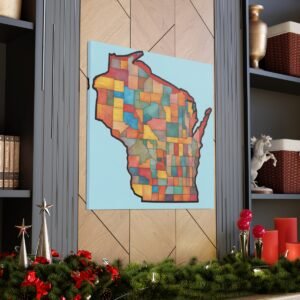 Wisconsin Canvas Gallery Wraps &#8211; Wisconsin Office Bedroom Living Room Wall Decor Home Canvas Art &#8211; Housewarming Gifts &#8211; WI New Home Gifts