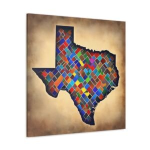 Texas Canvas Gallery Wraps &#8211; Texas Office Bedroom Living Room Wall Decor Home Bedroom Canvas Art &#8211; Housewarming Gifts &#8211; TX New Home Gifts