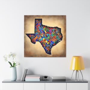 Texas Canvas Gallery Wraps &#8211; Texas Office Bedroom Living Room Wall Decor Home Bedroom Canvas Art &#8211; Housewarming Gifts &#8211; TX New Home Gifts