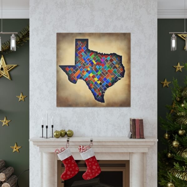 Texas Canvas Gallery Wraps &#8211; Texas Office Bedroom Living Room Wall Decor Home Bedroom Canvas Art &#8211; Housewarming Gifts &#8211; TX New Home Gifts
