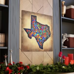 Texas Canvas Gallery Wraps &#8211; Texas Office Bedroom Living Room Wall Decor Home Bedroom Canvas Art &#8211; Housewarming Gifts &#8211; TX New Home Gifts