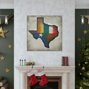 Texas Canvas Gallery Wraps &#8211; Texas Office Living Room Wall Decor Bedroom Home Canvas Art &#8211; Housewarming Gifts &#8211; TX New Home Gifts