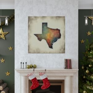 Texas Canvas Gallery Wraps &#8211; Texas Office Living Room Bedroom Wall Decor Home Canvas Art &#8211; Housewarming Gifts &#8211; TX New Home Gifts
