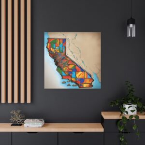 California Canvas Gallery Wraps &#8211; California Bedroom Office Home Living Room Wall Decor Canvas Art &#8211; Housewarming Gifts &#8211; CA New Home Gifts