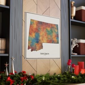 South Dakota Canvas Gallery Wraps &#8211; South Dakota Living Room Wall Decor Bedroom Office  Home Canvas Art &#8211; Housewarming Gifts &#8211; SD Home Gifts