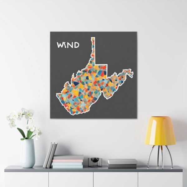 West Virginia Canvas Gallery Wraps &#8211; West Virginia Living Room Wall Decor Bedroom Office  Home Canvas Art &#8211; Housewarming Gifts &#8211; WV Gifts
