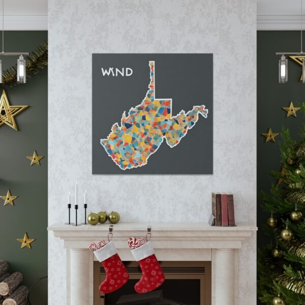 West Virginia Canvas Gallery Wraps &#8211; West Virginia Living Room Wall Decor Bedroom Office  Home Canvas Art &#8211; Housewarming Gifts &#8211; WV Gifts