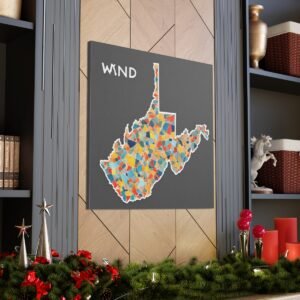 West Virginia Canvas Gallery Wraps &#8211; West Virginia Living Room Wall Decor Bedroom Office  Home Canvas Art &#8211; Housewarming Gifts &#8211; WV Gifts