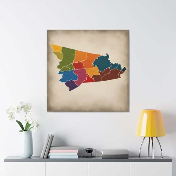 Virginia Canvas Gallery Wraps &#8211; Virginia Bedroom Office Living Room Wall Decor Home Canvas Art &#8211; Housewarming Gifts &#8211; VA New Home Gifts