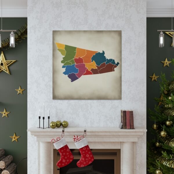 Virginia Canvas Gallery Wraps &#8211; Virginia Bedroom Office Living Room Wall Decor Home Canvas Art &#8211; Housewarming Gifts &#8211; VA New Home Gifts