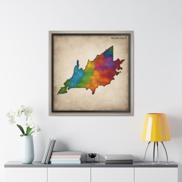 Virginia Canvas Gallery Wraps &#8211; Virginia Bedroom Living Room Office Wall Decor Home Canvas Art &#8211; Housewarming Gifts &#8211; VA New Home Gifts