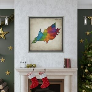 Virginia Canvas Gallery Wraps &#8211; Virginia Bedroom Living Room Office Wall Decor Home Canvas Art &#8211; Housewarming Gifts &#8211; VA New Home Gifts