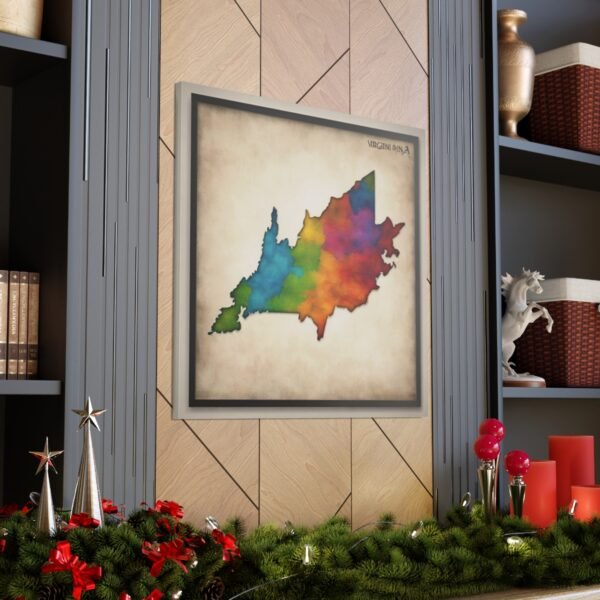 Virginia Canvas Gallery Wraps &#8211; Virginia Bedroom Living Room Office Wall Decor Home Canvas Art &#8211; Housewarming Gifts &#8211; VA New Home Gifts