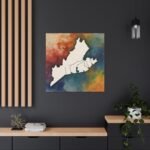 Virginia Canvas Gallery Wraps &#8211; Virginia Living Room Office Bedroom Wall Decor Home Canvas Art &#8211; Housewarming Gifts &#8211; VA New Home Gifts