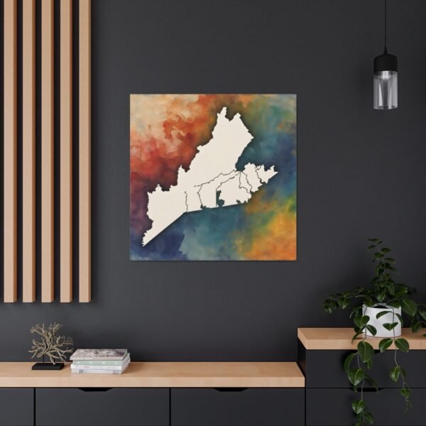 Virginia Canvas Gallery Wraps &#8211; Virginia Living Room Bedroom Office Wall Decor Home Canvas Art &#8211; Housewarming Gifts &#8211; VA New Home Gifts