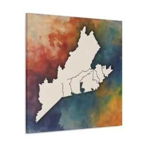 Virginia Canvas Gallery Wraps &#8211; Virginia Living Room Bedroom Office Wall Decor Home Canvas Art &#8211; Housewarming Gifts &#8211; VA New Home Gifts