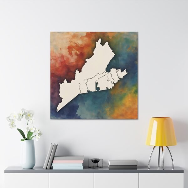 Virginia Canvas Gallery Wraps &#8211; Virginia Living Room Bedroom Office Wall Decor Home Canvas Art &#8211; Housewarming Gifts &#8211; VA New Home Gifts