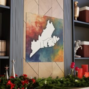 Virginia Canvas Gallery Wraps &#8211; Virginia Living Room Bedroom Office Wall Decor Home Canvas Art &#8211; Housewarming Gifts &#8211; VA New Home Gifts