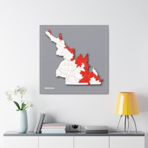 Virginia Canvas Gallery Wraps &#8211; Virginia Living Room Office Bedroom Wall Decor Home Canvas Art &#8211; Housewarming Gifts &#8211; VA New Home Gifts