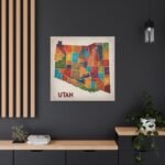 Utah Canvas Gallery Wraps &#8211; Utah Living Room Bedroom Office Wall Decor Home Canvas Art &#8211; Housewarming Gifts &#8211; UT New Home Gifts