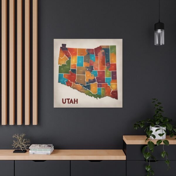 Utah Canvas Gallery Wraps &#8211; Utah Living Room Office Bedroom Wall Decor Home Canvas Art &#8211; Housewarming Gifts &#8211; UT New Home Gifts