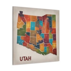 Utah Canvas Gallery Wraps &#8211; Utah Living Room Office Bedroom Wall Decor Home Canvas Art &#8211; Housewarming Gifts &#8211; UT New Home Gifts