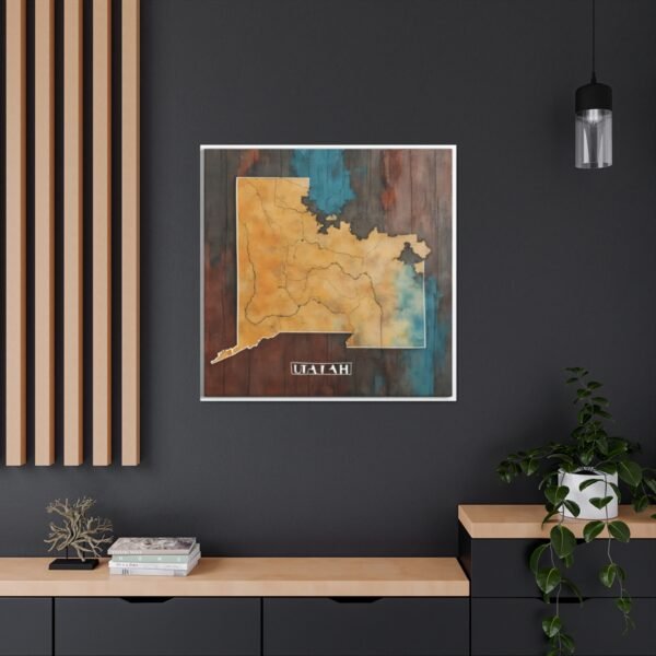 Utah Canvas Gallery Wraps &#8211; Utah Living Room Bedroom Office Wall Decor Home Canvas Art &#8211; Housewarming Gifts &#8211; UT New Home Gifts