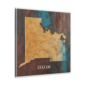 Utah Canvas Gallery Wraps &#8211; Utah Living Room Bedroom Office Wall Decor Home Canvas Art &#8211; Housewarming Gifts &#8211; UT New Home Gifts