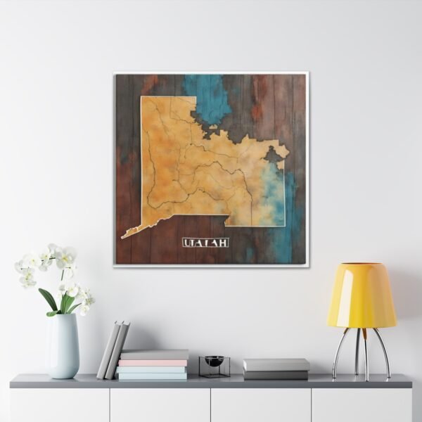 Utah Canvas Gallery Wraps &#8211; Utah Living Room Bedroom Office Wall Decor Home Canvas Art &#8211; Housewarming Gifts &#8211; UT New Home Gifts