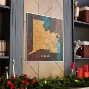 Utah Canvas Gallery Wraps &#8211; Utah Living Room Bedroom Office Wall Decor Home Canvas Art &#8211; Housewarming Gifts &#8211; UT New Home Gifts