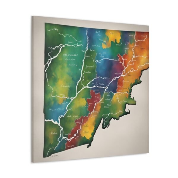 Vermont Canvas Gallery Wraps &#8211; Vermont Living Room Office Bedroom Wall Decor Home Canvas Art &#8211; Housewarming Gifts &#8211; VT New Home Gifts