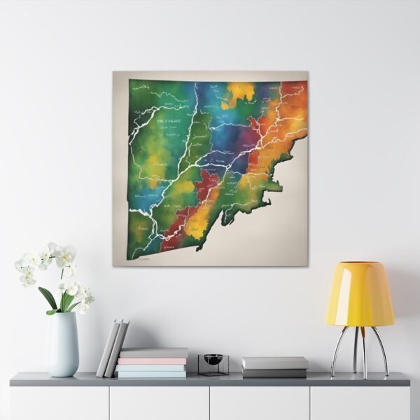 Vermont Canvas Gallery Wraps &#8211; Vermont Living Room Office Bedroom Wall Decor Home Canvas Art &#8211; Housewarming Gifts &#8211; VT New Home Gifts
