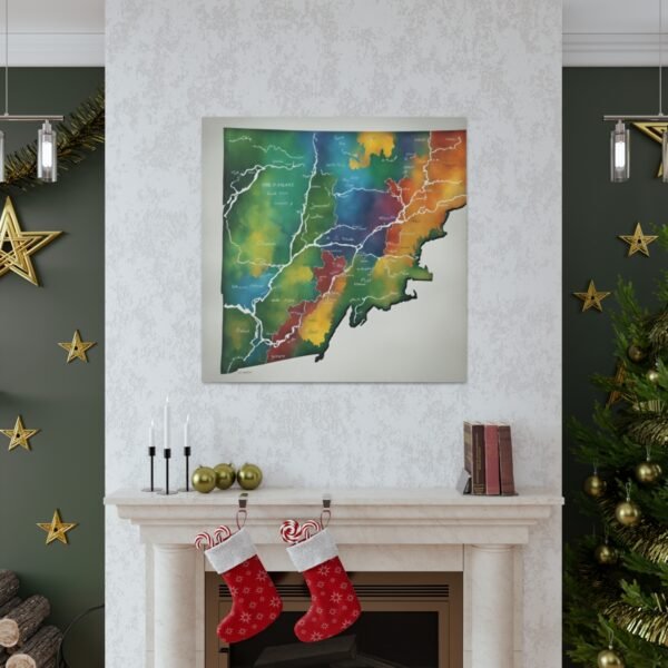 Vermont Canvas Gallery Wraps &#8211; Vermont Living Room Office Bedroom Wall Decor Home Canvas Art &#8211; Housewarming Gifts &#8211; VT New Home Gifts