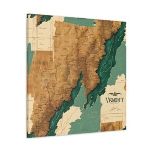 Vermont Canvas Gallery Wraps &#8211; Vermont Living Room Bedroom Office Wall Decor Home Canvas Art &#8211; Housewarming Gifts &#8211; VT New Home Gifts