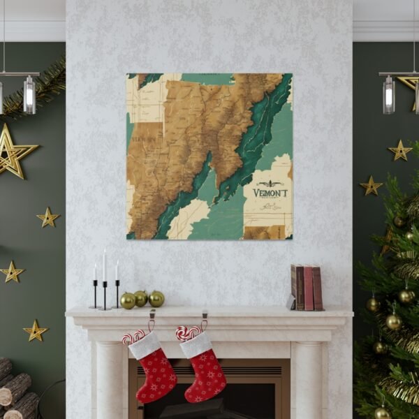 Vermont Canvas Gallery Wraps &#8211; Vermont Living Room Bedroom Office Wall Decor Home Canvas Art &#8211; Housewarming Gifts &#8211; VT New Home Gifts