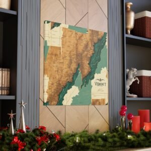 Vermont Canvas Gallery Wraps &#8211; Vermont Living Room Bedroom Office Wall Decor Home Canvas Art &#8211; Housewarming Gifts &#8211; VT New Home Gifts