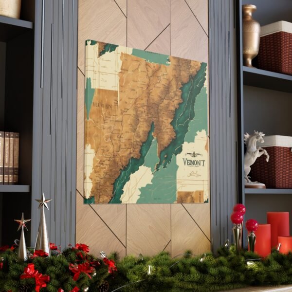 Vermont Canvas Gallery Wraps &#8211; Vermont Living Room Bedroom Office Wall Decor Home Canvas Art &#8211; Housewarming Gifts &#8211; VT New Home Gifts