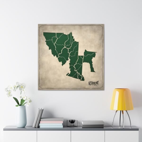Vermont Canvas Gallery Wraps &#8211; Vermont Living Room Bedroom Wall Decor Office Home Canvas Art &#8211; Housewarming Gifts &#8211; VT New Home Gifts