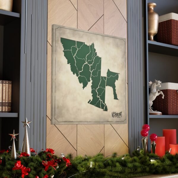 Vermont Canvas Gallery Wraps &#8211; Vermont Living Room Bedroom Wall Decor Office Home Canvas Art &#8211; Housewarming Gifts &#8211; VT New Home Gifts
