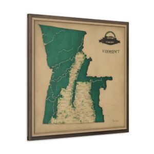 Vermont Canvas Gallery Wraps &#8211; Vermont Living Room Wall Decor Bedroom Office Home Canvas Art &#8211; Housewarming Gifts &#8211; VT New Home Gifts