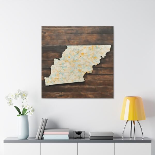 Tennessee Canvas Gallery Wraps &#8211; Tennessee Living Room Office Wall Decor Bedroom Home Canvas Art &#8211; Housewarming Gifts &#8211; TN New Home Gifts