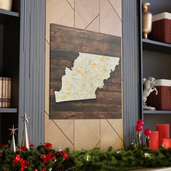 Tennessee Canvas Gallery Wraps &#8211; Tennessee Living Room Office Wall Decor Bedroom Home Canvas Art &#8211; Housewarming Gifts &#8211; TN New Home Gifts