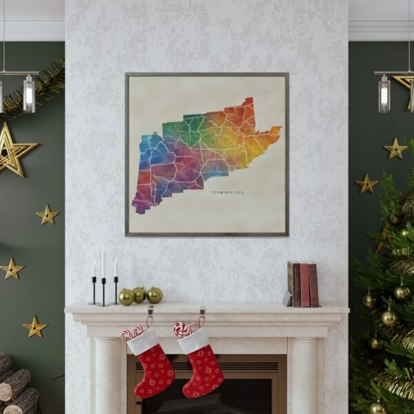 Tennessee Canvas Gallery Wraps &#8211; Tennessee Living Room Wall Decor Office Bedroom Home Canvas Art &#8211; Housewarming Gifts &#8211; TN New Home Gifts