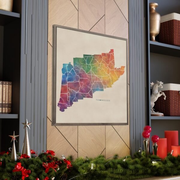 Tennessee Canvas Gallery Wraps &#8211; Tennessee Living Room Wall Decor Office Bedroom Home Canvas Art &#8211; Housewarming Gifts &#8211; TN New Home Gifts