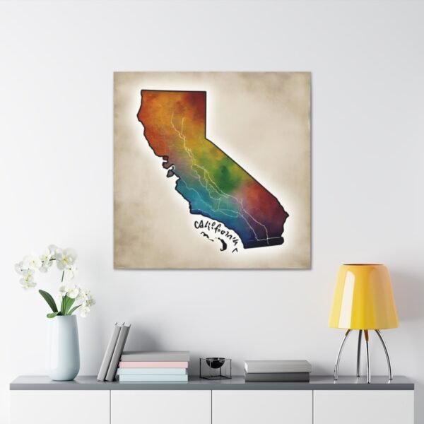 California Canvas Gallery Wraps &#8211; California Home Office Living Room Bedroom Wall Decor Canvas Art &#8211; Housewarming Gifts &#8211; CA New Home Gifts