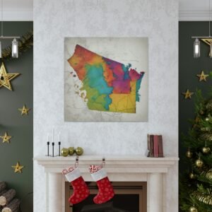 Washington Canvas Gallery Wraps &#8211; Washington Living Room Office Wall Decor Bedroom Home Canvas Art &#8211; Housewarming Gifts &#8211; WA New Home Gifts