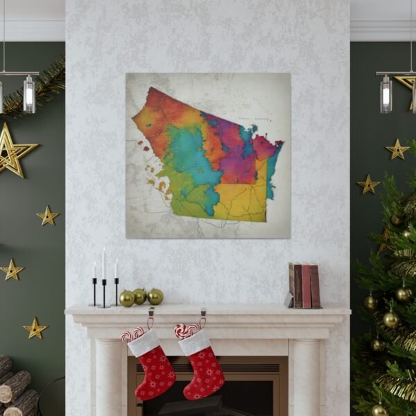Washington Canvas Gallery Wraps &#8211; Washington Living Room Office Wall Decor Bedroom Home Canvas Art &#8211; Housewarming Gifts &#8211; WA New Home Gifts