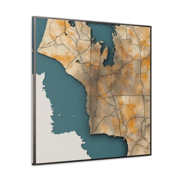 Washington Canvas Gallery Wraps &#8211; Washington Living Room Bedroom Office Wall Decor Home Canvas Art &#8211; Housewarming Gifts &#8211; WA New Home Gifts