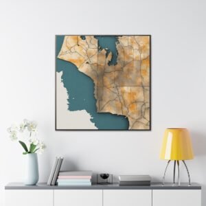 Washington Canvas Gallery Wraps &#8211; Washington Living Room Bedroom Office Wall Decor Home Canvas Art &#8211; Housewarming Gifts &#8211; WA New Home Gifts